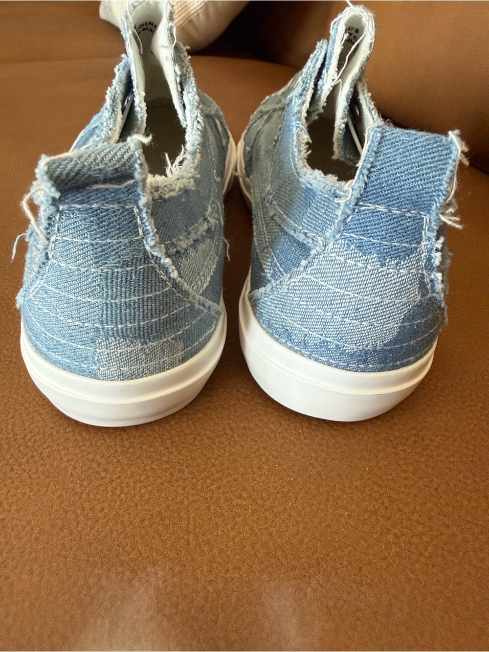 Corky’s Babalu Frayed Light Blue Denim Slip-On Sneakers - NWOT, 8 - Picture 5 of 7